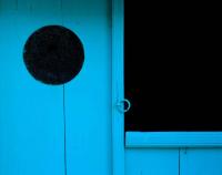 Turquoise Door, Lefkes, Paros, Greek Island 2005 by Alison Shaw