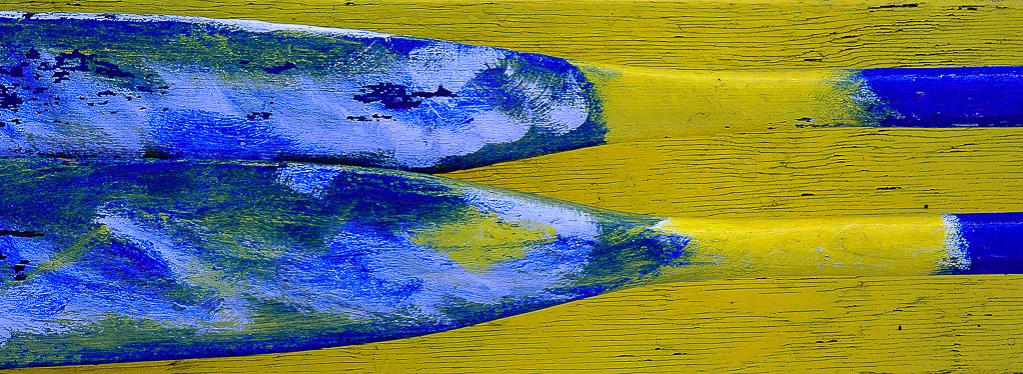 Blue and Yellow Oars 2001 by Alison Shaw