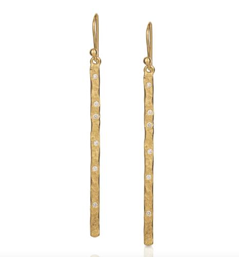 5-8-568 Rockhammer Icicle Earrings by Ross Coppelman