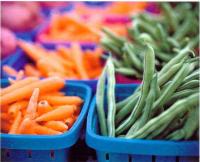 Carrots and Green Beans, Farmers' Market 1999 by Alison Shaw