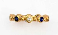 9-10-404 Large Bead and Bezel Ring by Ross Coppelman