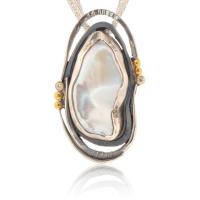 7-22-899 baroque freshwater pearl pendant by Ross Coppelman