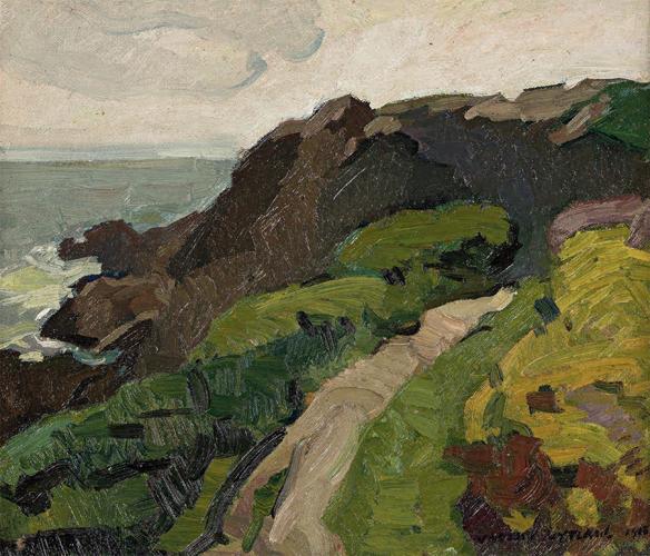 Coastal Landscape with a Path and Cliffs, 1915 by Vaclav Vytlacil