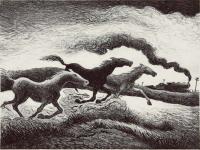 Running Horses by Thomas Hart Benton