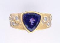 9-10-720 Tanzanite Landscape Ring by Ross Coppelman