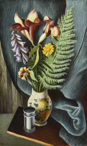 Still Life With Lilies and Ferns by Thomas Hart Benton