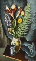 Still Life With Lilies and Ferns by Thomas Hart Benton