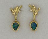 5-10-629 opal leaf/branch drop earrings by Ross Coppelman