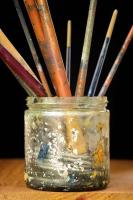 Paintbrushes & Jar, Kenneth Vincent Studio, West Tisbury 2015 by Alison Shaw