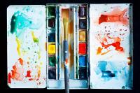 Paint Box and Brush, Don McKillop Studio, Oak Bluffs 2013 by Alison Shaw