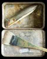 Fishing Lure, Paintbrush & Metal Box, David Wallis Studio, West Tisbury 2015 by Alison Shaw