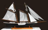 Frank Adams inspired Two Masted Square Rigged Model by Robert Levine