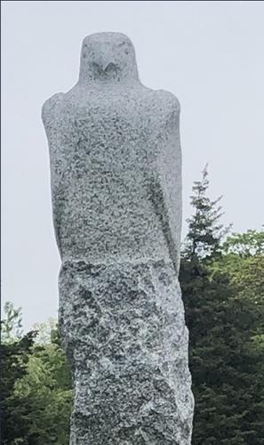 Hawk Post on Maine Granite by Ben Cabot