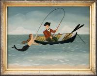 Fisherman Lands a Mermaid by Ralph Eugene Cahoon Jr.