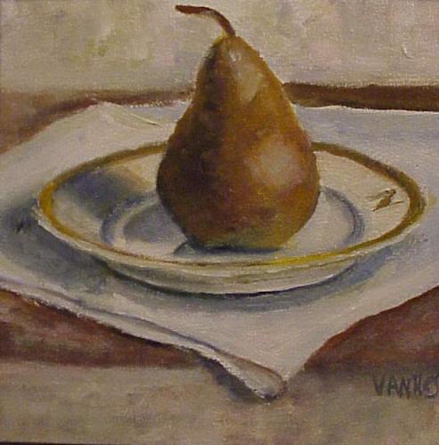 Pears On a Plate version 2 by Diana Van Nes