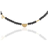 6-3-451 Black Spinel Beaded Necklace by Ross Coppelman