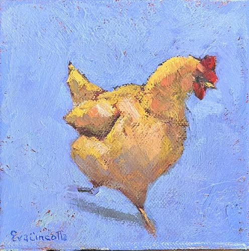 Fast Moving Hen by Eva Cincotta