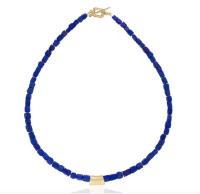 NI 4 Rough Lapis Bead Necklace by Ross Coppelman